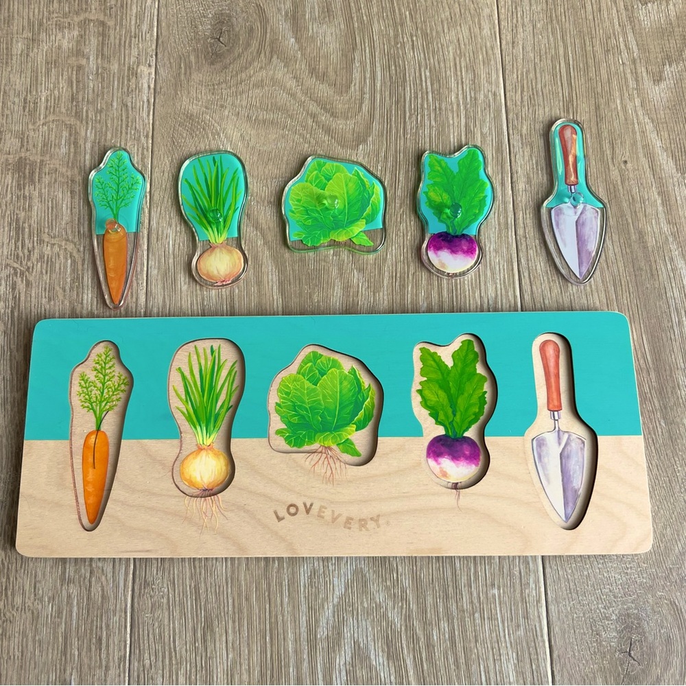 Lovevery Community Garden Puzzle Montessori Toy wooden Toddler Puzzle Playkit